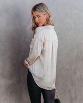 Braya Satin Collared Blouse - Cream - FINAL SALE Insstreet
